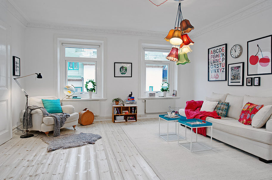 Интерьер двухкомнатной квартиры в Швеции