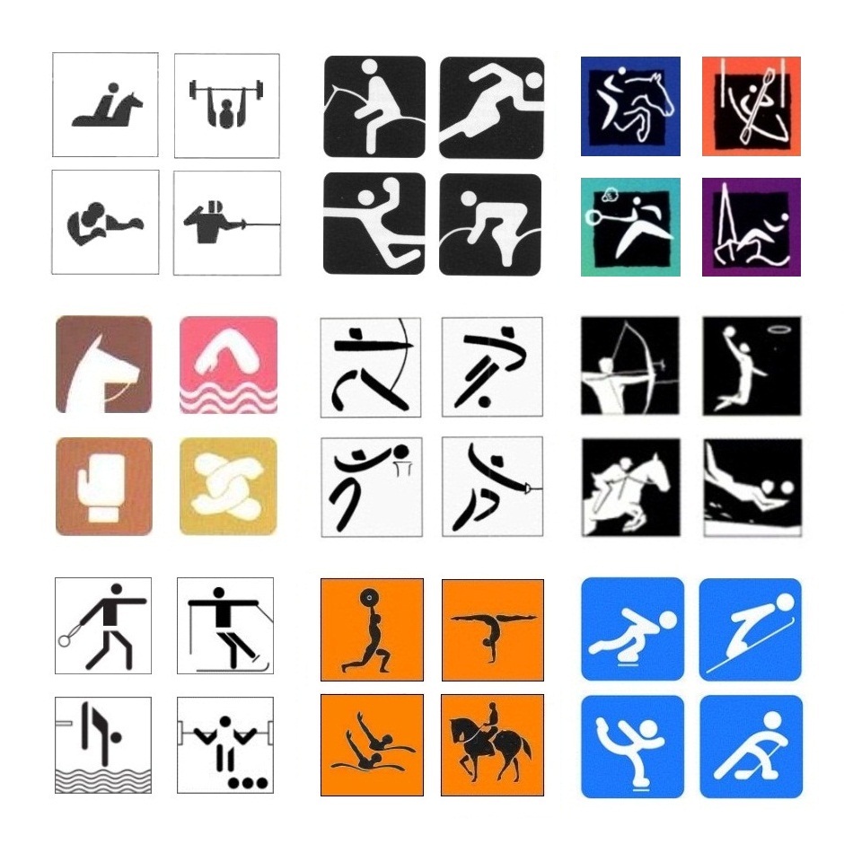 1. Эволюция олимпийских пиктограмм 1964-2014.
