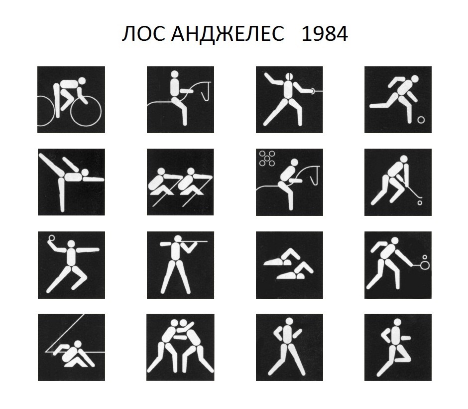 6. Пиктограммы Олимпийских игр в Лос Анджелесе 1984 года