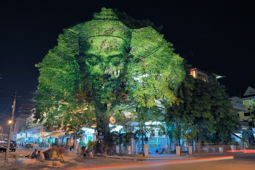 4. Световая инсталляция «Деревья Камбоджи». Автор: Клемен Брийон