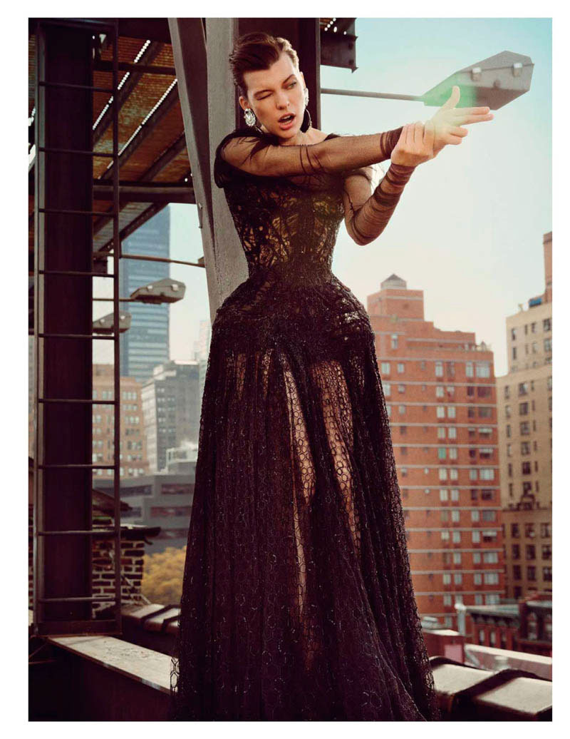 Милла Йовович в Vogue Paris, февраль 2013