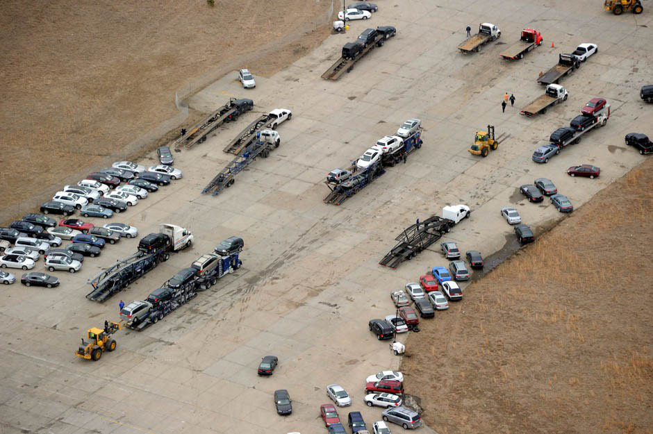 Автомобили после урагана "Сэнди"