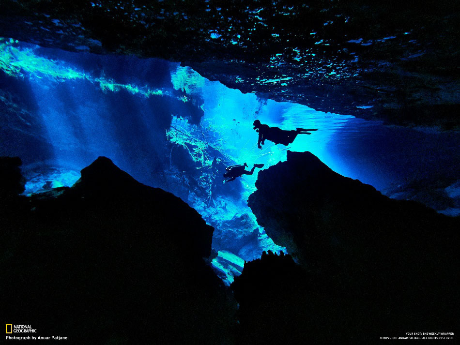 Чак Мооль - одна из самых красивых подводных пещерных систем в мире. Южная Мексика. (Anuar Patjane)