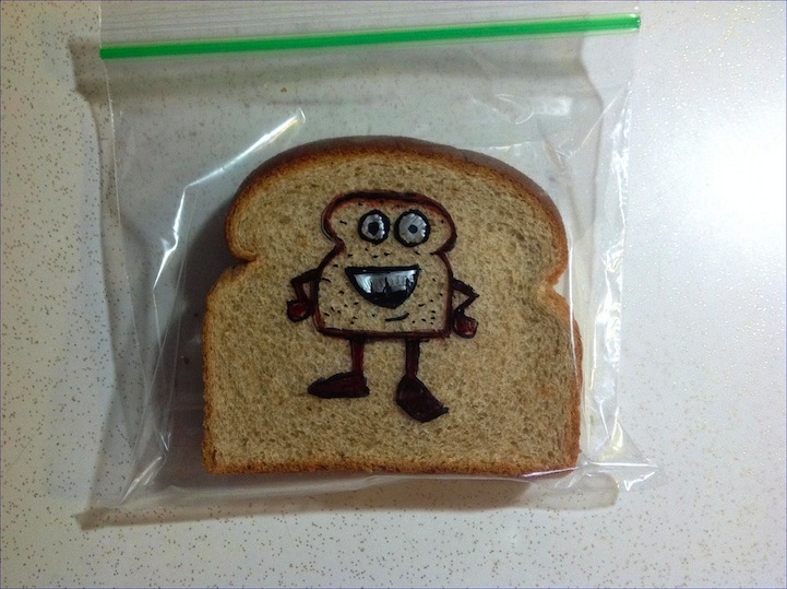 Забавные рисунки на упаковках для бутербродов
