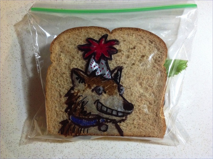 Забавные рисунки на упаковках для бутербродов