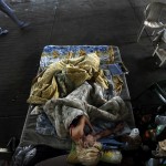 Бездомные на улицах Афин