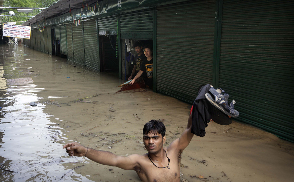 Сезонные наводнения в Индии