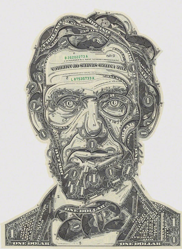 Невероятные коллажи, сделанные полностью из долларовых банкнот