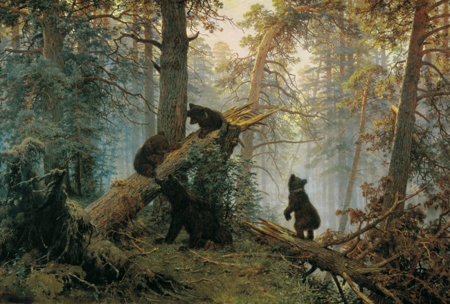 Иван Шишкин, "Утро в сосновом лесу"