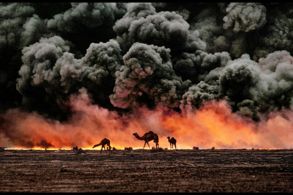 Пожар на нефтяном месторождении