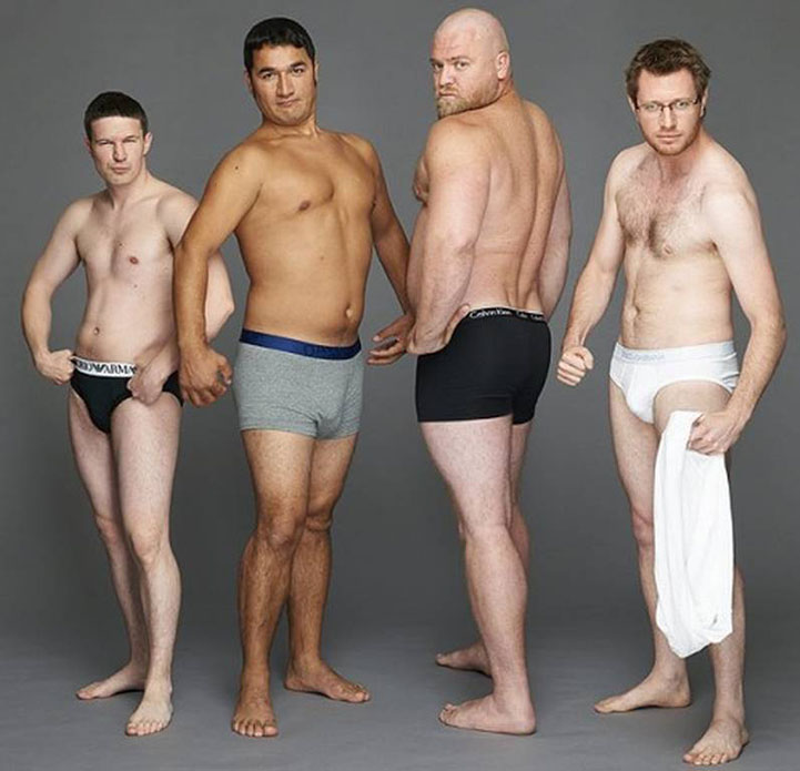 Реальные мужчины vs модели брендового нижнего белья