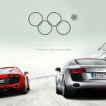 Нераскрывшееся олимпийское кольцо в рекламе Audi