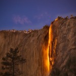Огненный водопад Horsetail Falls 