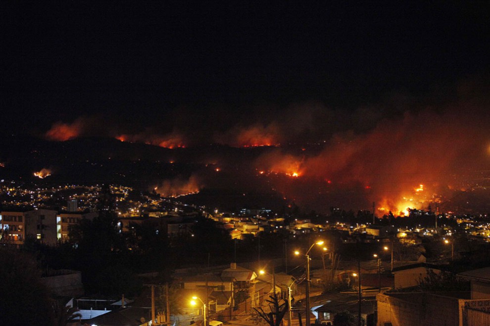 Пожар в Вальпараисо, Чили