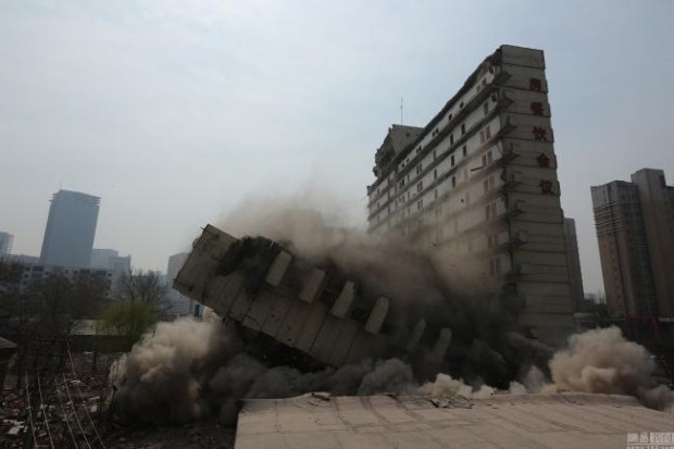 снос зданий в Китае