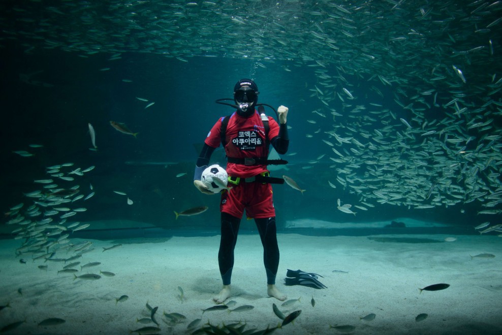 подводный футбол