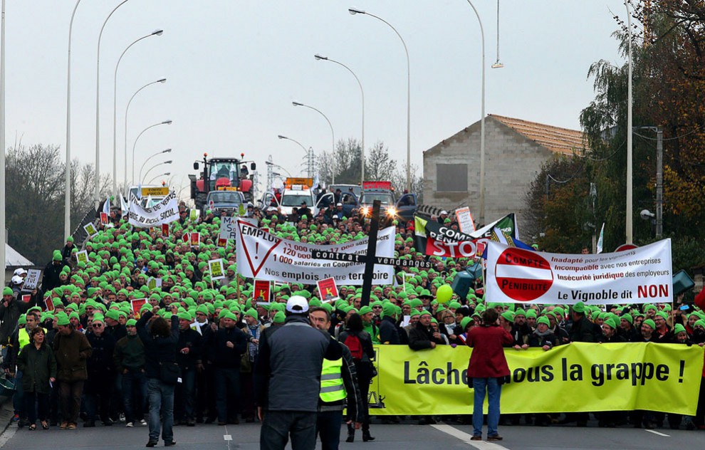 Демонстрации фермеров во Франции