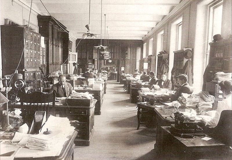 Офисы сто лет назад
