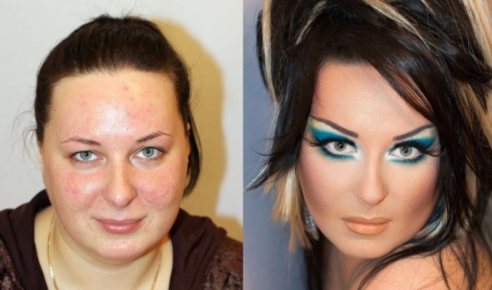 Как меняет женщин макияж