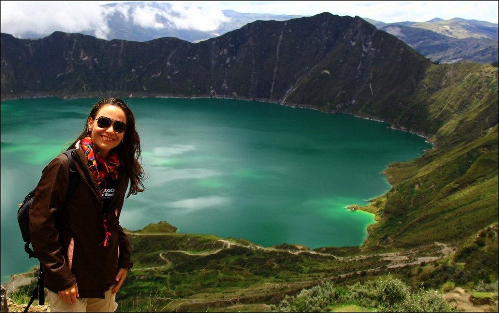Вулканическое озеро в Эквадоре