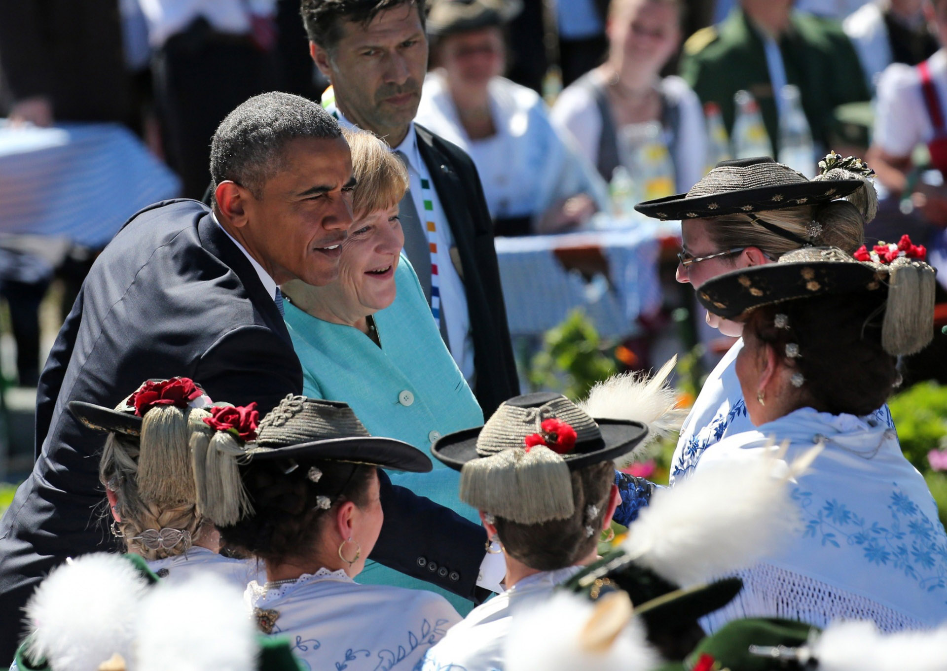 Меркель и Обама на G7