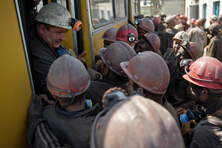 Работа шахтеров на Донбассе