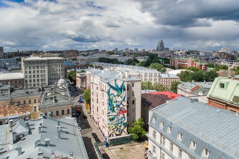 Граффити в Москве с высоты птичьего полета