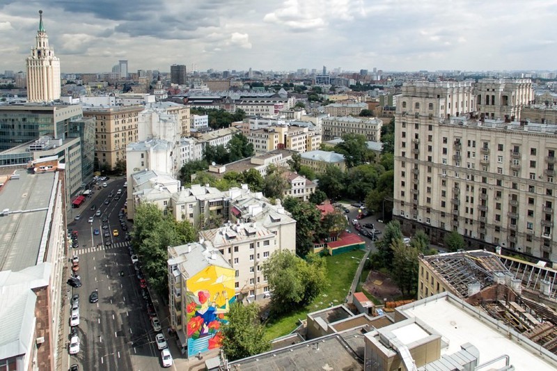 Граффити в Москве с высоты птичьего полета