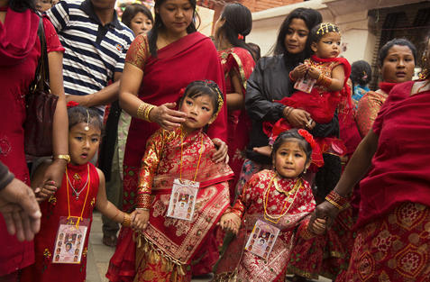 Дети-богини в Непале