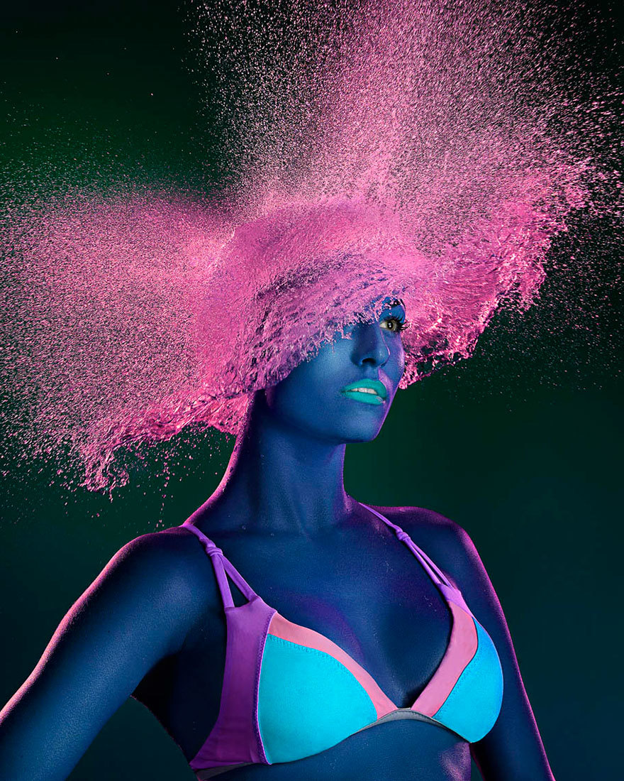 Невероятные фото сделанные с помощью воды и света "Водяные парики"