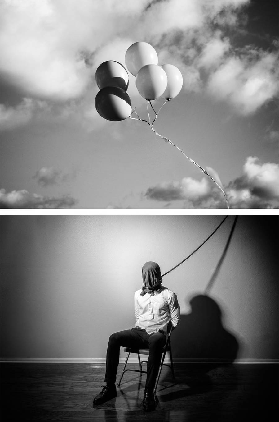 Депрессия в серии сюрреалистических фотографий 