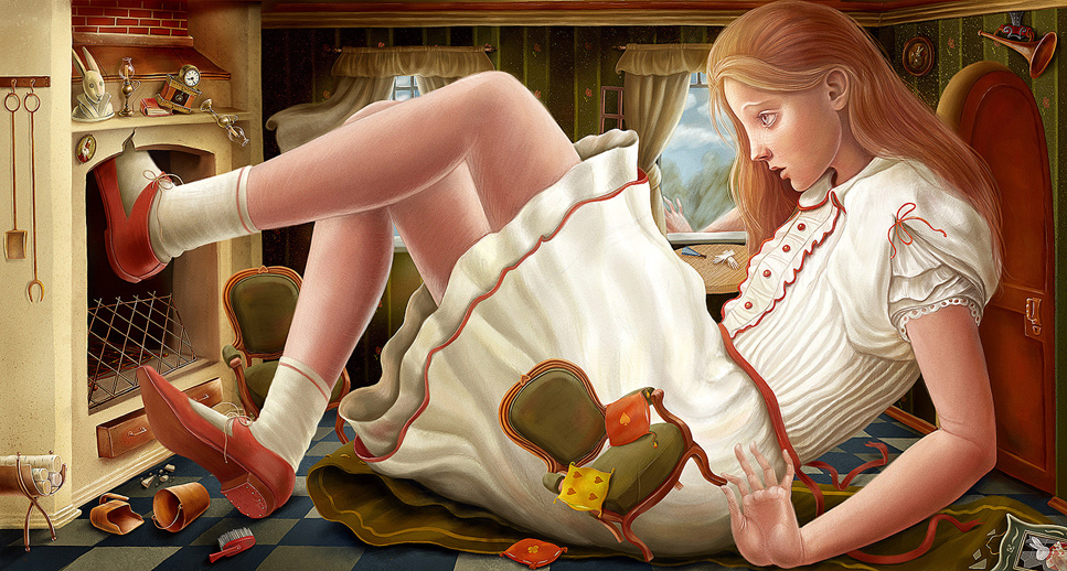 Иллюстрации к "Алисе в стране чудес" от русского художника