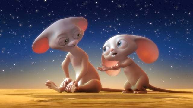 Добрый мультфильм о мышах, отправившихся на Луну