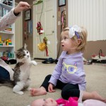 Девочка без руки и трехлапый котенок нашли друг друга