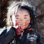 Тибетцы на потрясающе реалистичных акварелях художника Лю Йуншеня