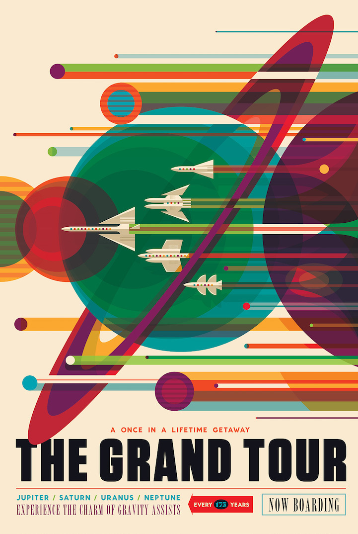 Ретро плакаты космических путешествия от NASA