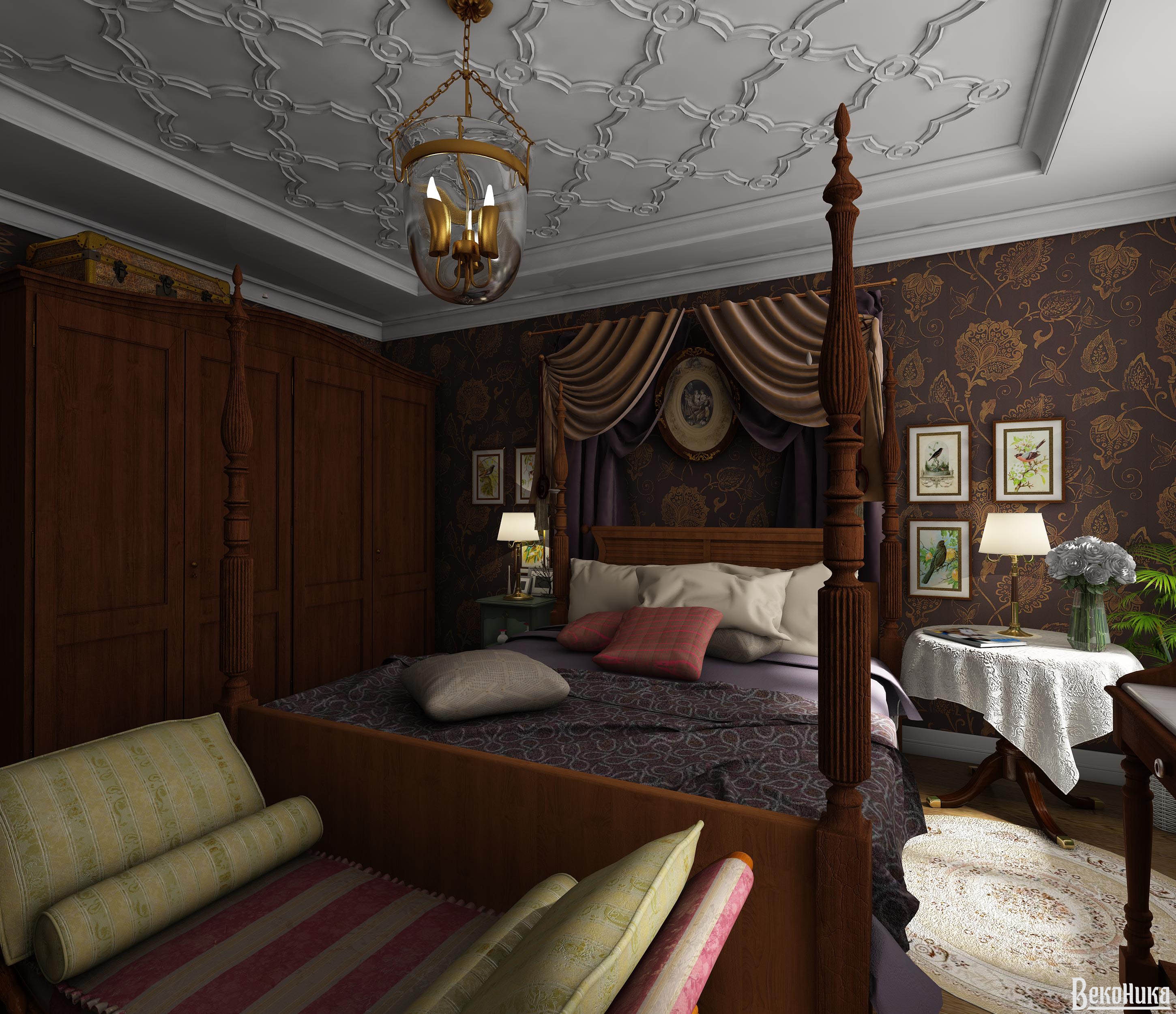 Роскошные спальни в викторианском стиле