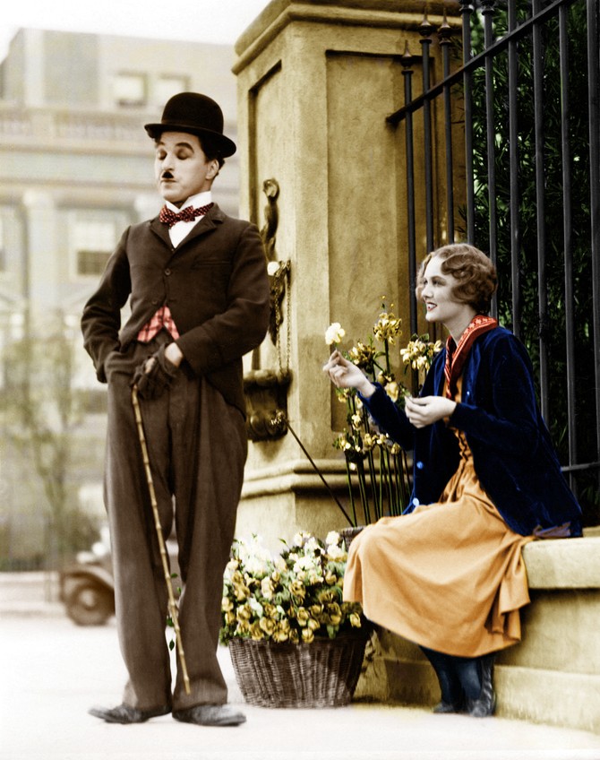 14 редких раскрашенных фотографий Чарли Чаплина, сделанных в 1910-1930-х годах 