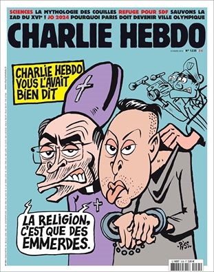 Charlie вышел с карикатурами на теракты в Брюсселе