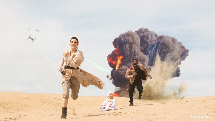 Семейная пара создала креативную фотосессию в стиле "Звездных войн"