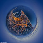 Панорамные ночные фотографии крупных мегаполисов