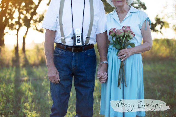 Романтическая фотосессия пожилых супругов