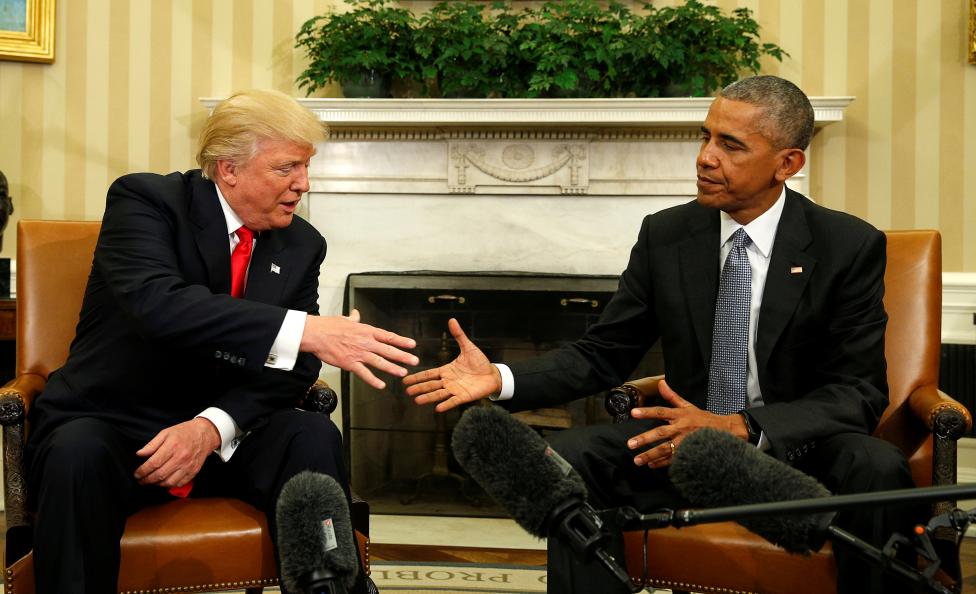 Встреча Барака Обамы и Дональда Трампа