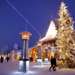 Деревня Санта-Клауса за полярным кругом в Лапландии