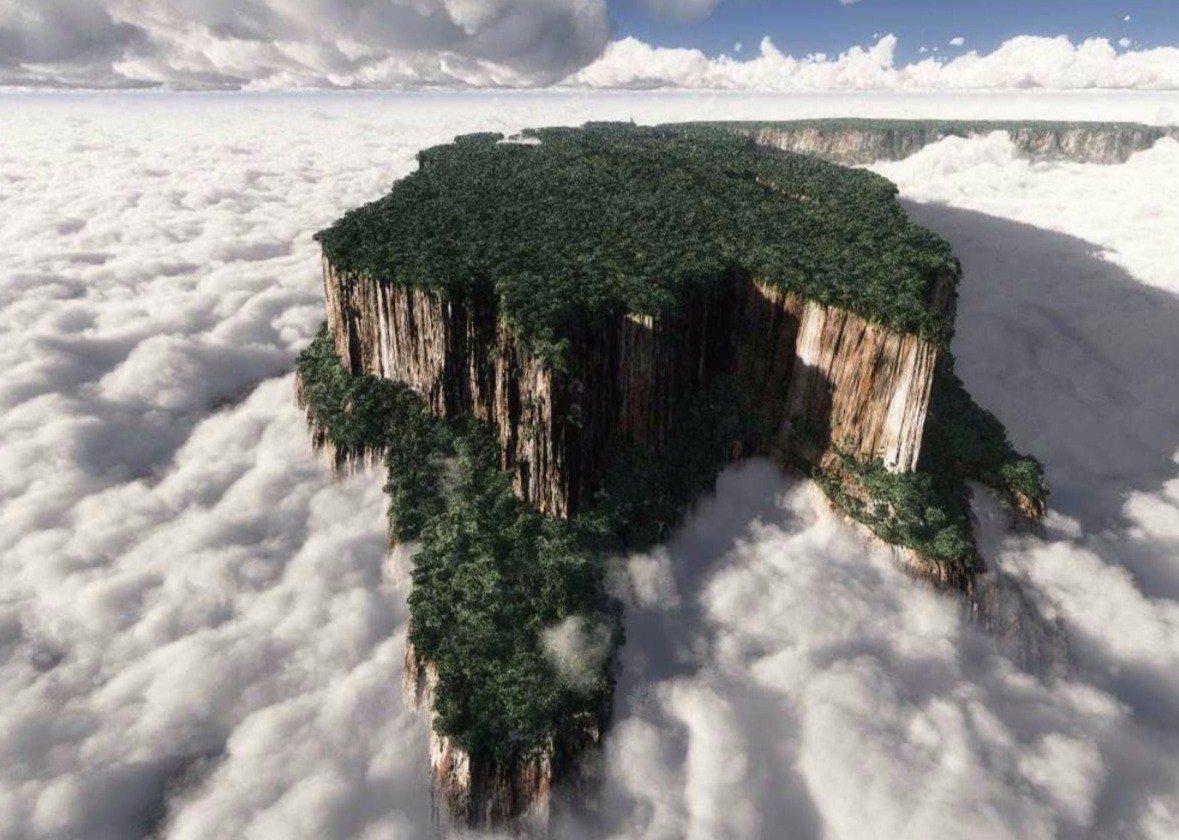 Гора Рорайма, граница Венесуэлы, Бразилии, Гайаны