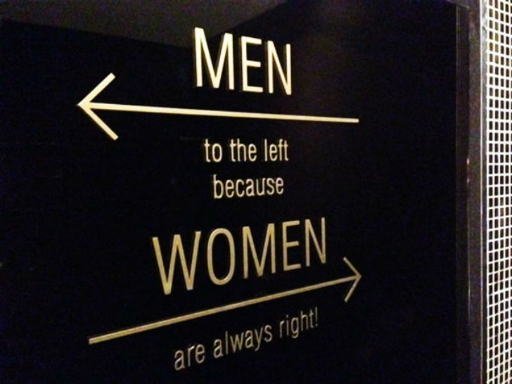 «Мужчинам налево, потому что женщины всегда правы». 