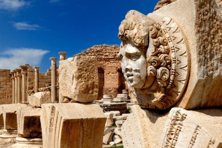 Древний город Лептис-Магна, Ливия. Под угрозой с 2016 года. 