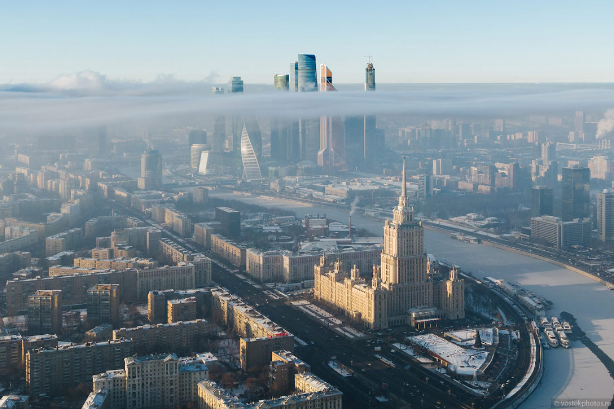 облака москва сити