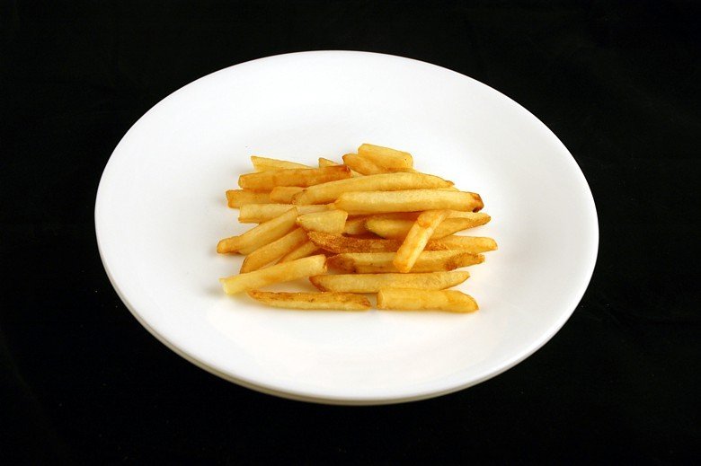 Картофель фри (73 грамма = 200 калорий): 